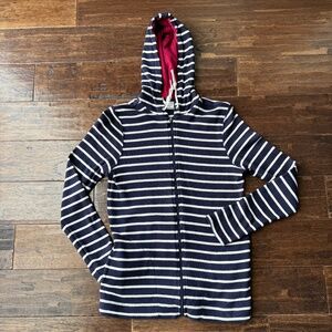 LL Bean Striped Zip Up Hoodie